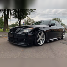 Элероны на пороги BMW 5 E60 / E61 2004-2010 (чёрные)