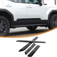 Молдинги дверей Toyota Land Cruiser Prado 250 (чёрные) 4 шт