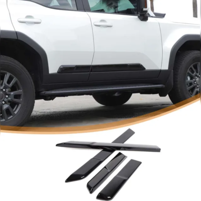 Молдинги дверей Toyota Land Cruiser Prado 250 (чёрные) 4 шт