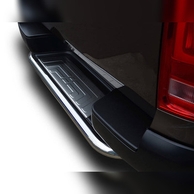 Накладка на задний бампер Volkswagen Amarok 2009-2022 (шлифованная)