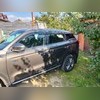 Дефлекторы окон с нержавеющим молдингом Geely Atlas I 2016-2023 (6 частей)