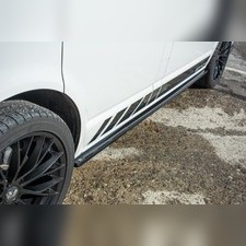 Элероны на пороги Volkswagen T6 Multivan 2015-2020 (чёрные) 4 части