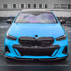 Сплиттер (спойлер) переднего бампера BMW 5 G60 / G68 2024+ "MP AERO" чёрный (4 части)