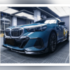 Сплиттер (спойлер) переднего бампера BMW 5 G60 / G68 2024+ "MP AERO" чёрный (2 части)
