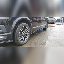 Элероны на пороги Volkswagen T5 Transporter 2003-2015 (чёрные) 4 части