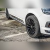Элероны на пороги Volkswagen T5 Transporter 2003-2015 (чёрные) 4 части