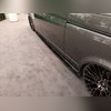 Элероны на пороги Volkswagen T5 Transporter 2003-2015 (чёрные) 4 части
