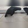Багажник аэродинамический на интегрированные рейлинги Hyundai Palisade (серебро) с замком "Ace2"