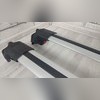 Багажник аэродинамический на интегрированные рейлинги Hyundai Palisade (серебро) с замком "Ace2"