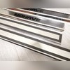 Накладки на пороги с названием модели автомобиля, серия "Premium" (нержавеющая сталь)