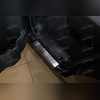Накладки на пороги с названием модели автомобиля, серия "Premium" (нержавеющая сталь)