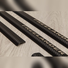 Накладки на внутренние пороги с логотипом модели, серия "Premium Carbon"