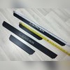 Накладки на пороги "Premium Carbon" Mitsubishi Lancer 2003-2007