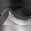 Накладки на пороги с названием модели автомобиля, серия "Premium" (нержавеющая сталь)