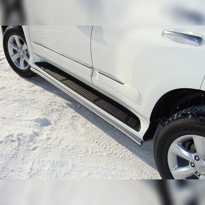 Защита штатных порогов 42 мм Lexus GX-460 2010-2013