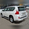 Защита заднего бампера (уголки двойные) 76,1х42,4 мм Lexus GX-460 2010-2013
