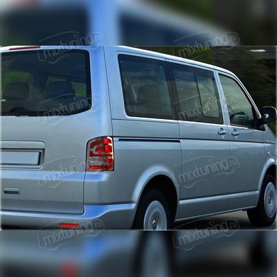 Окантовка задних фонарей Volkswagen T5 Transporter 2010-2015 (ABS хром)