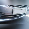 Накладки на бампера Hyundai Sonata LF 2014-2016 ( ABS хром)