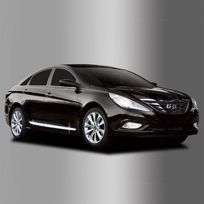 Молдинги на двери Hyundai Sonata VI 2009-2014 ( ABS хром)