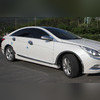 Молдинги на двери Hyundai Sonata VI 2009-2014 ( ABS хром)