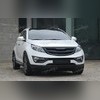 Решётка радиатора с сеткой (глянец под окрас, 1 полоса) KIA Sportage 2010-2013