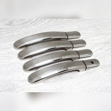 Накладки на ручки дверей Ford Fusion 2002-2012 (полированная нержавеющая сталь)