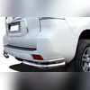 Защита заднего бампера двойная угловая Toyota Land Cruiser Prado 150 76/42мм