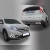 Накладки на противотуманные фары Honda CR-V IV 2012-2016, Оригинал, Корея (хром, перед/зад)