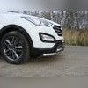 Защита переднего бампера, нижняя (двойная радиусная) 60,3/50,8 мм Hyundai Santa Fe 2012-2018