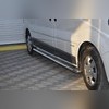 Комплект порогов из полированной нержавеющий стали, модель "Hector" (диаметр 60 мм)