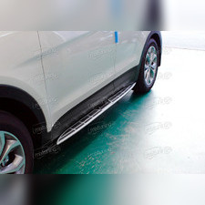 Комплект порогов Hyundai Santa Fe 2012-2019 (копия оригинала - OEM Style)