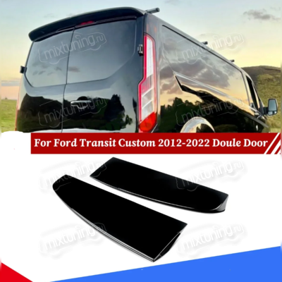 Спойлер Ford Transit Custom 2012-2022 (чёрный) 2 части