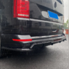 Диффузор заднего бампера Volkswagen T6 Caravelle 2015-2019 (черный глянец) средняя часть
