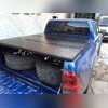 Крышка пикапа 3 секции Toyota Hilux, алюминиевая с подсветкой (увеличенная первая секция)