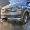Сплиттер, диффузор, юбка переднего бампера Volkswagen T6 Transporter 2015-2019 (3 части) глянец