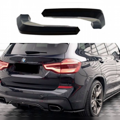 Элероны на задний бампер BMW X3 G01 2018-2021 (чёрный) 2 части
