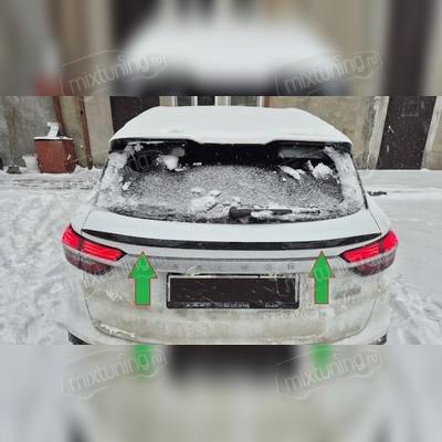 Спойлер на крышку багажника Geely Coolray 2019+ (чёрный глянец)