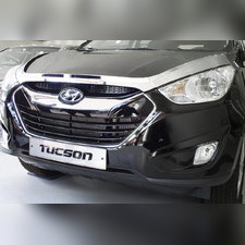 Дефлектор капота Hyundai ix35 2010-2015 ( ABS хром)