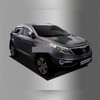 Накладки на передние фары Kia Sportage 2010 - 2016, Оригинал, Корея (АВС хром)