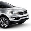 Накладки на передние фары Kia Sportage 2010 - 2016, Оригинал, Корея (АВС хром)