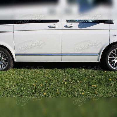 Молдинги на двери Volkswagen T5 Multivan 2010-2015 "короткая база, 1 сдвижная дверь"
