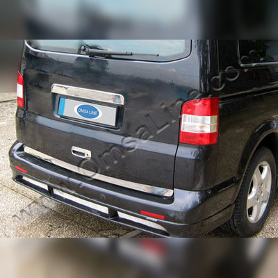 Накладка на нижнюю кромку крышки багажника Volkswagen T5 Transporter 2003-2015 (нержавеющая сталь)