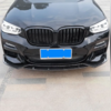 Сплиттер, диффузор, юбка переднего бампера BMW X3 G01 2018-2021 (4 части) чёрный