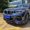 Сплиттер, диффузор, юбка переднего бампера BMW X3 G01 2018-2021 (4 части) чёрный