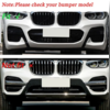Сплиттер, диффузор, юбка переднего бампера BMW X3 G01 2018-2021 (4 части) чёрный