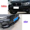 Сплиттер, диффузор, юбка переднего бампера BMW X3 G01 2018-2021 (4 части) чёрный