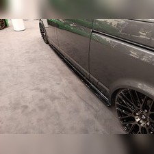 Элероны на пороги Volkswagen T6.1 Multivan 2020-2024 (чёрные) 4 части