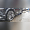 Элероны на пороги Volkswagen T6.1 Multivan 2020-2024 (чёрные) 4 части
