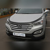 Дефлектор капота Hyundai Santa Fe 2012 - 2017 (темный акрил)