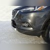 Защита переднего бампера (овальная) 75х42 мм Mazda CX-9 2013 - 2017